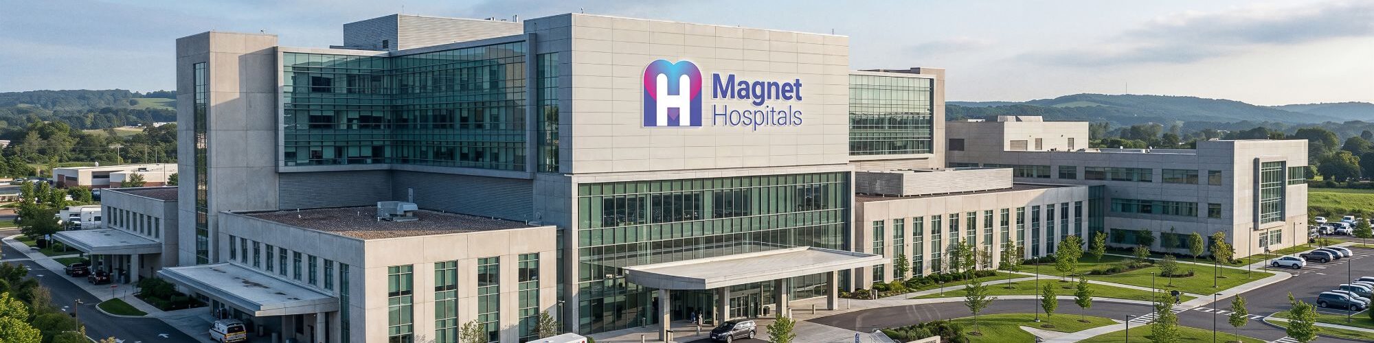 Aerial view of a Magnet Hospitals campus